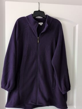 Avenue Full‑Zip Fleece Jacket in Deep Purple
